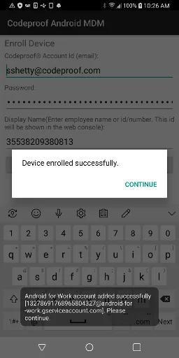 Codeproof MDM for Android screenshot 4