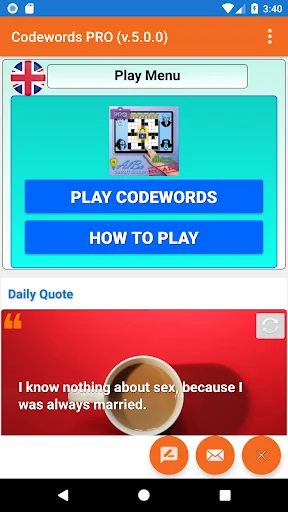 Codewords Crossword Puzzle PRO