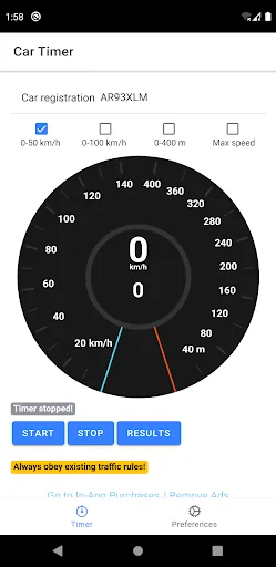 Car Timer - 0-100km/h, 0-60mph screenshot 2