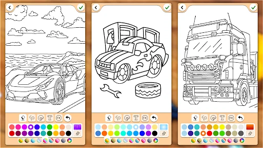 Cars Coloring & Drawing Game