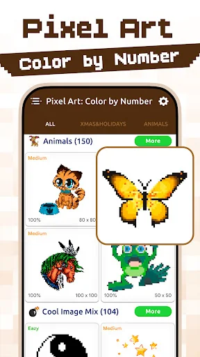 Pixel Art: Color by Number