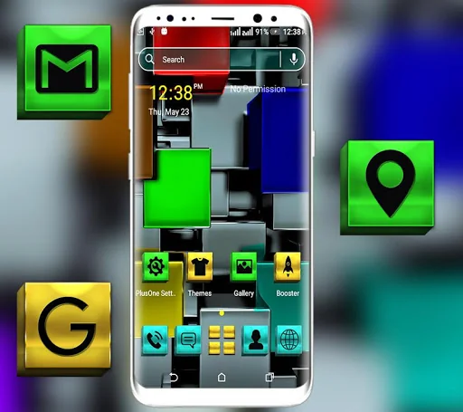 Colorful Metal Cube Theme