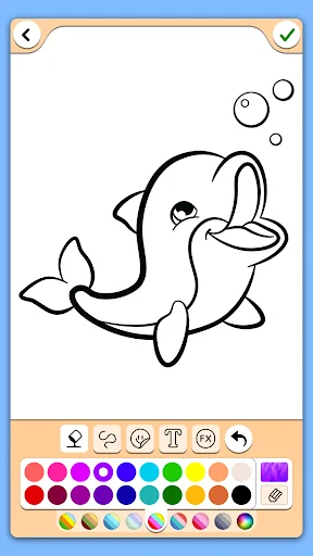 Dolphins coloring pages screenshot 1