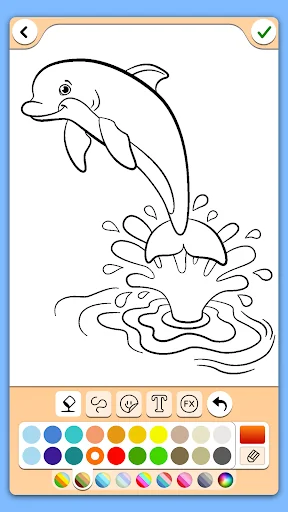 Dolphins coloring pages screenshot 2
