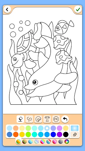 Dolphins coloring pages screenshot 3