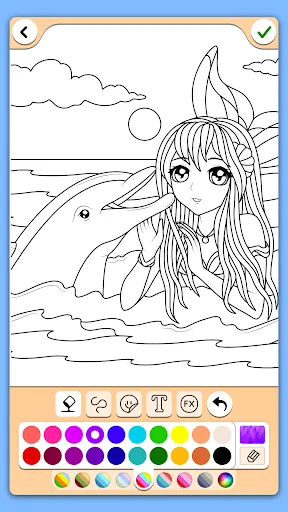 Dolphins coloring pages screenshot 4