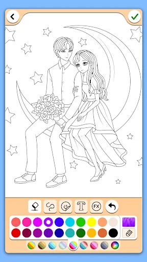 Valentines love coloring book screenshot 2