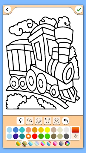 Train game: coloring book. screenshot 2