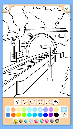 Train game: coloring book. screenshot 3