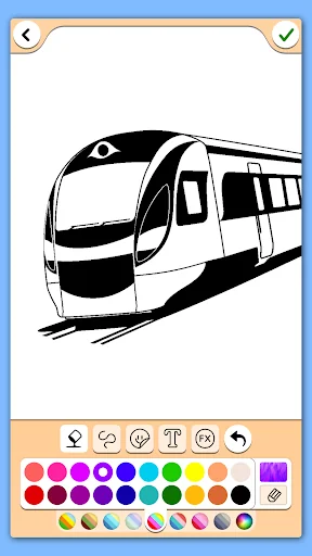 Train game: coloring book. screenshot 4