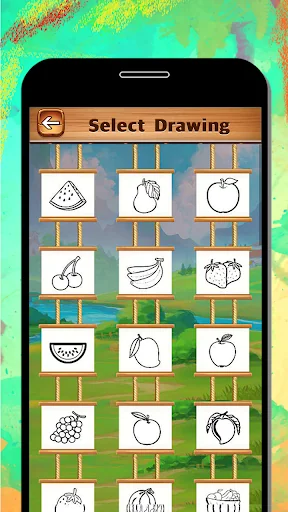 Fruits Coloring & Drawing Book screenshot 2