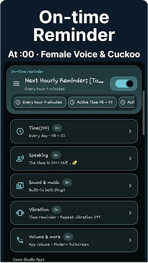 Hourly Reminder - Mid Alarm