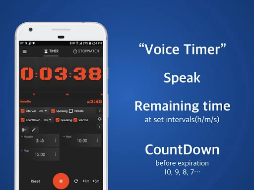 Speaking Timer Voice Stopwatch screenshot 1