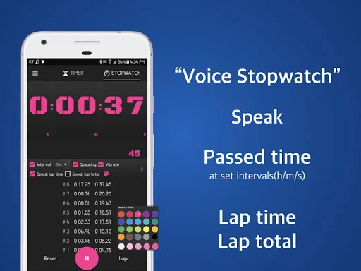 Speaking Timer Voice Stopwatch screenshot 2
