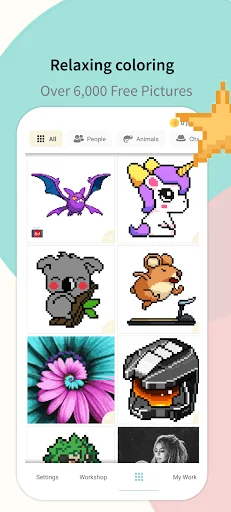 Pixel Unicorn: Color By Number