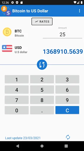 Bitcoin to US Dollar Converter screenshot 1