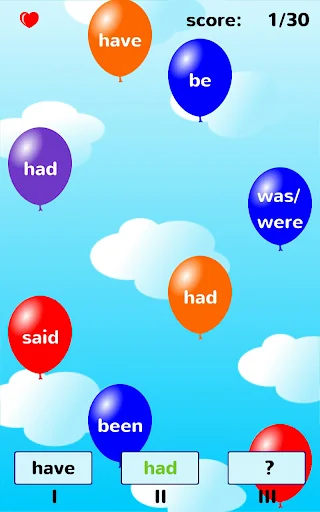 English Irregular Verbs Game screenshot 2