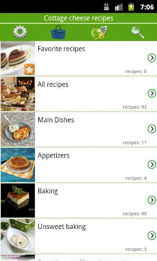 Cottage cheese recipes screenshot 1