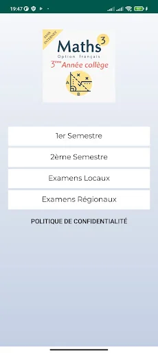 maths 3eme collège en Français
