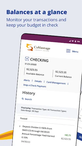 MyCoVantage Mobile Banking screenshot 2