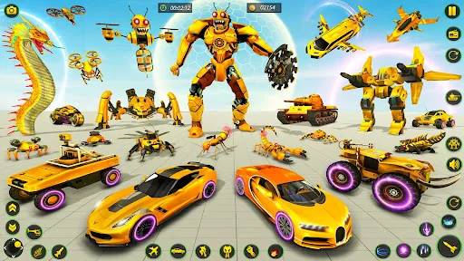 Bee Robot Car Transform Games screenshot 3