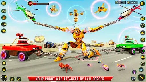 Bee Robot Car Transform Games screenshot 4