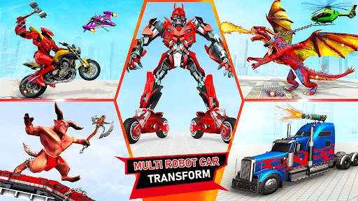 Multi Robot Car Transform Game screenshot 2