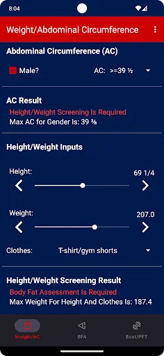 Fitness Calc-Coast Guard