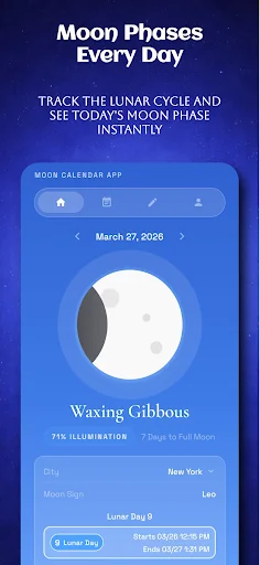 Lunar Calendar – Moon Calendar screenshot 1