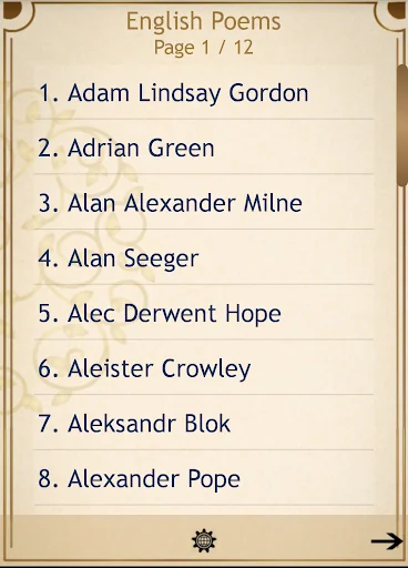 English Poems Collection screenshot 2