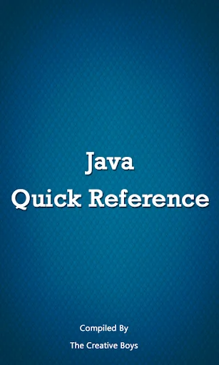 Java Quick Reference