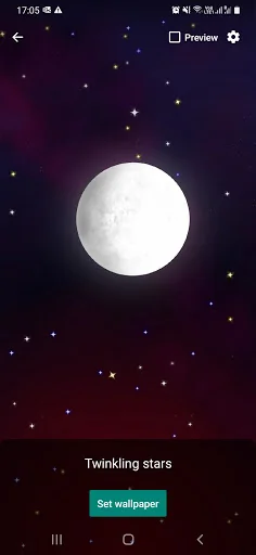 Twinkling Stars Live Wallpaper