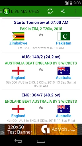 CricInstant Cricket Scores screenshot 4