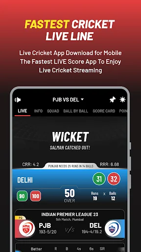 Cricket Mazza 11 Live Line screenshot 4