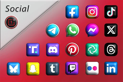 Oxigen 3D - Icon Pack screenshot 2