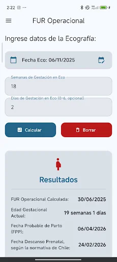 Calculadora Obstétrica UV