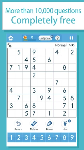 Sudoku‐A logic puzzle game ‐ screenshot 1
