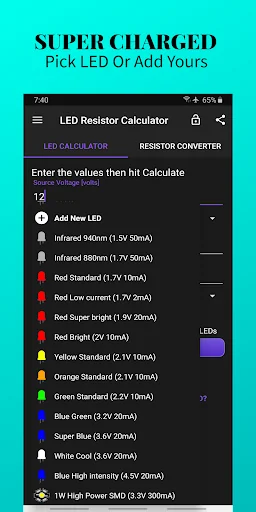 LED Resistor Calculator & SMD screenshot 2