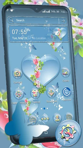 Aqua Heart Launcher Theme screenshot 2