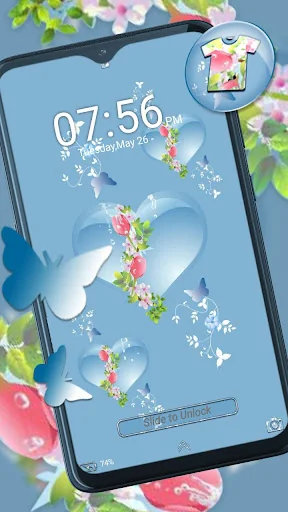Aqua Heart Launcher Theme screenshot 4
