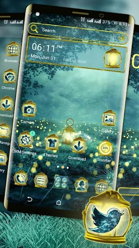 Fireflies Light Lamp Theme screenshot 1