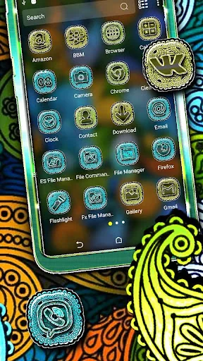 Floral Design Launcher Theme screenshot 2