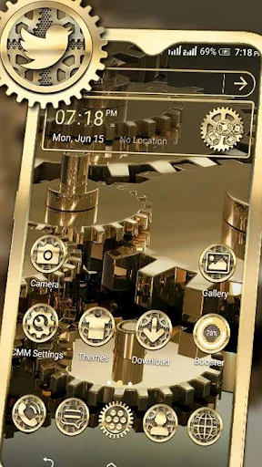 Golden Machine Gear Theme screenshot 1