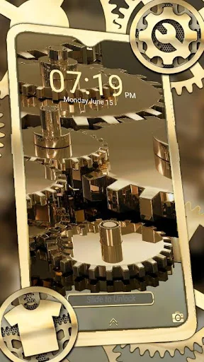 Golden Machine Gear Theme screenshot 3