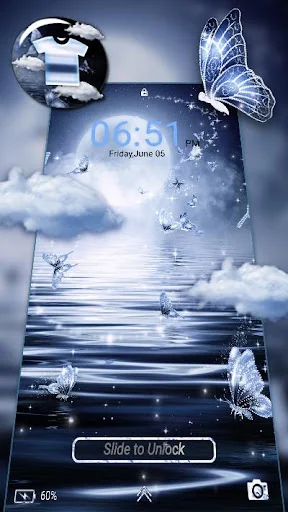Lake Moon Night Launcher Theme screenshot 3