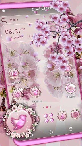 Pink Cherry Blossom Theme screenshot 1