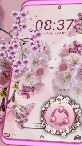 Pink Cherry Blossom Theme screenshot 3