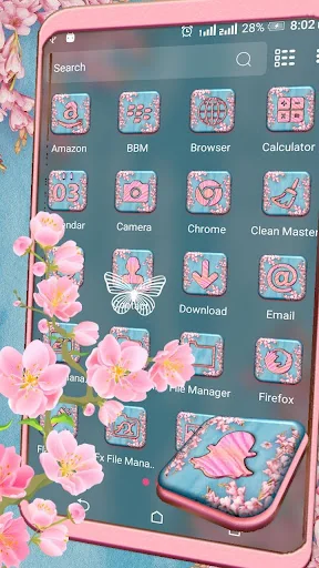 Pink Spring Flowers Theme screenshot 2