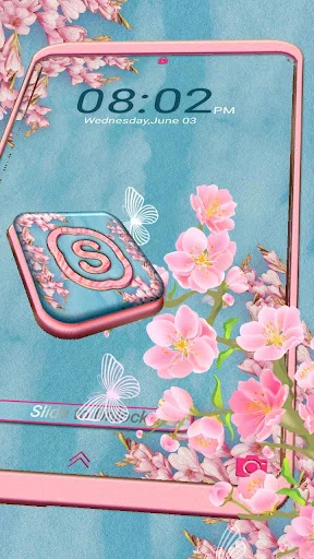 Pink Spring Flowers Theme screenshot 3