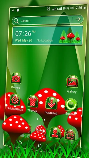 Red Mushroom Green Theme screenshot 1